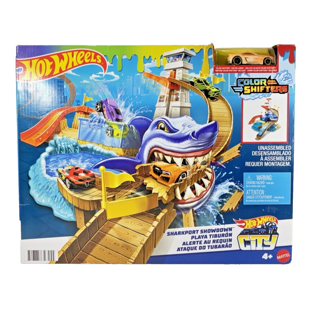 Hot Wheels Color Shifters Sharkport Showdown Play Set New Factory Sealed